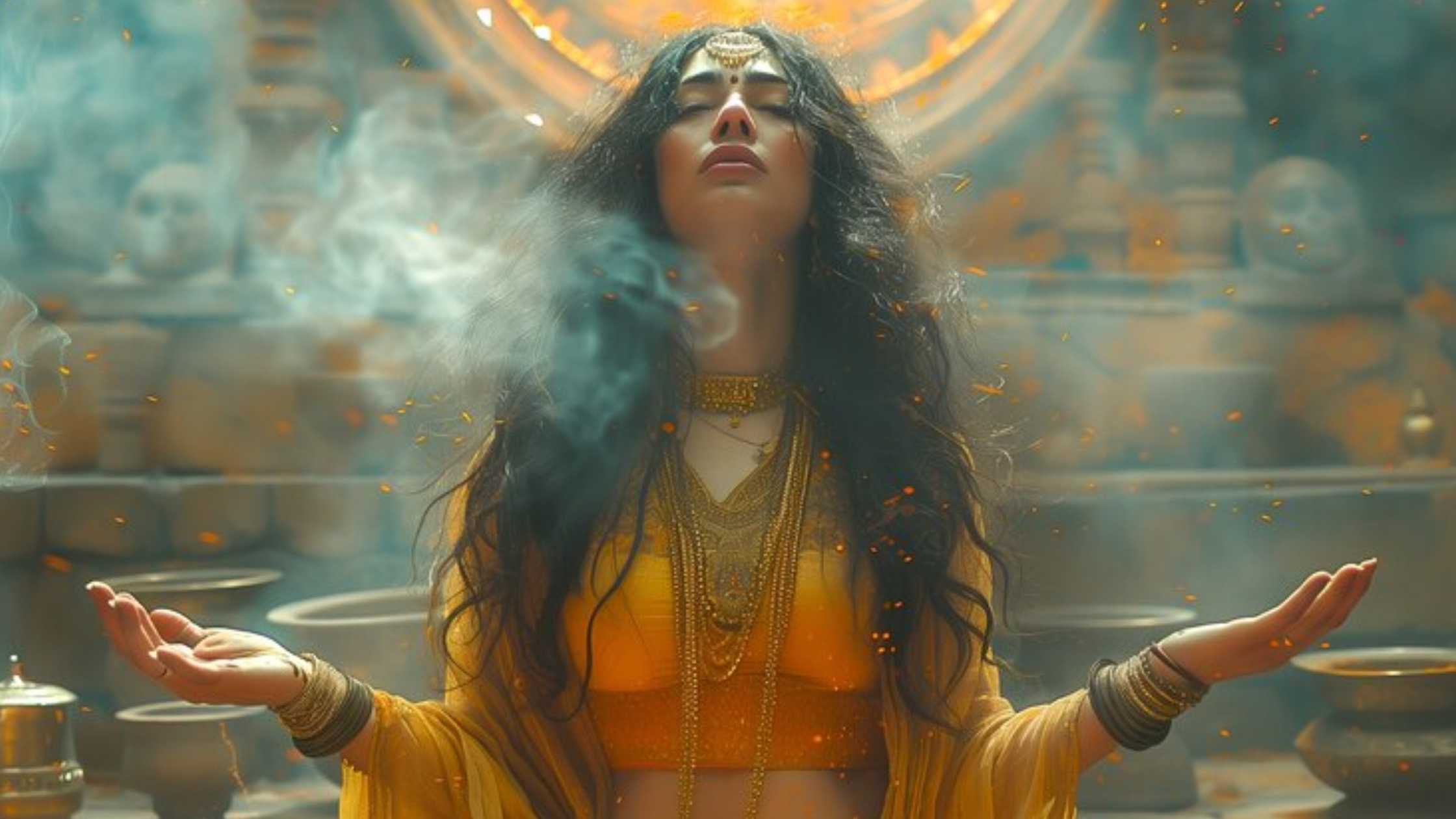 Lady sitting in spirituality